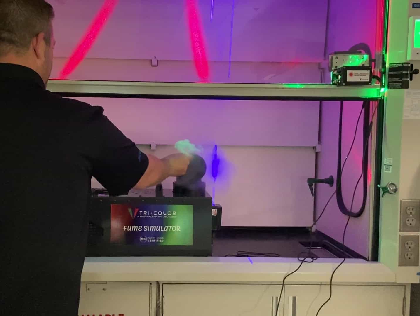 Fume Hood Testing Showing a Failure